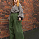 The Margo Trousers in Forest green twill - House of Flint