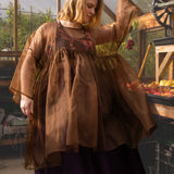 The Everything Tunic in Chestnut silk organza - House of Flint