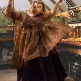 The Everything Tunic in Chestnut silk organza - House of Flint