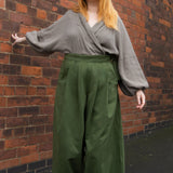 The Margo Trousers in Forest green twill - House of Flint