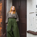 The Margo Trousers in Forest green twill - House of Flint