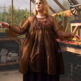 The Everything Tunic in Chestnut silk organza - House of Flint