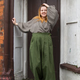The Margo Trousers in Forest green twill - House of Flint