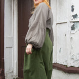 The Margo Trousers in Forest green twill - House of Flint