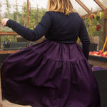 The Oak Skirt - Aubergine linen - House of Flint