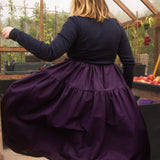 The Oak Skirt - Aubergine linen - House of Flint