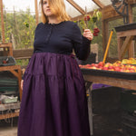 The Oak Skirt - Aubergine linen - House of Flint