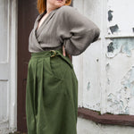 The Margo Trousers in Forest green twill - House of Flint