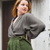 The Solstice Shirt in Mushroom double gauze - House of Flint