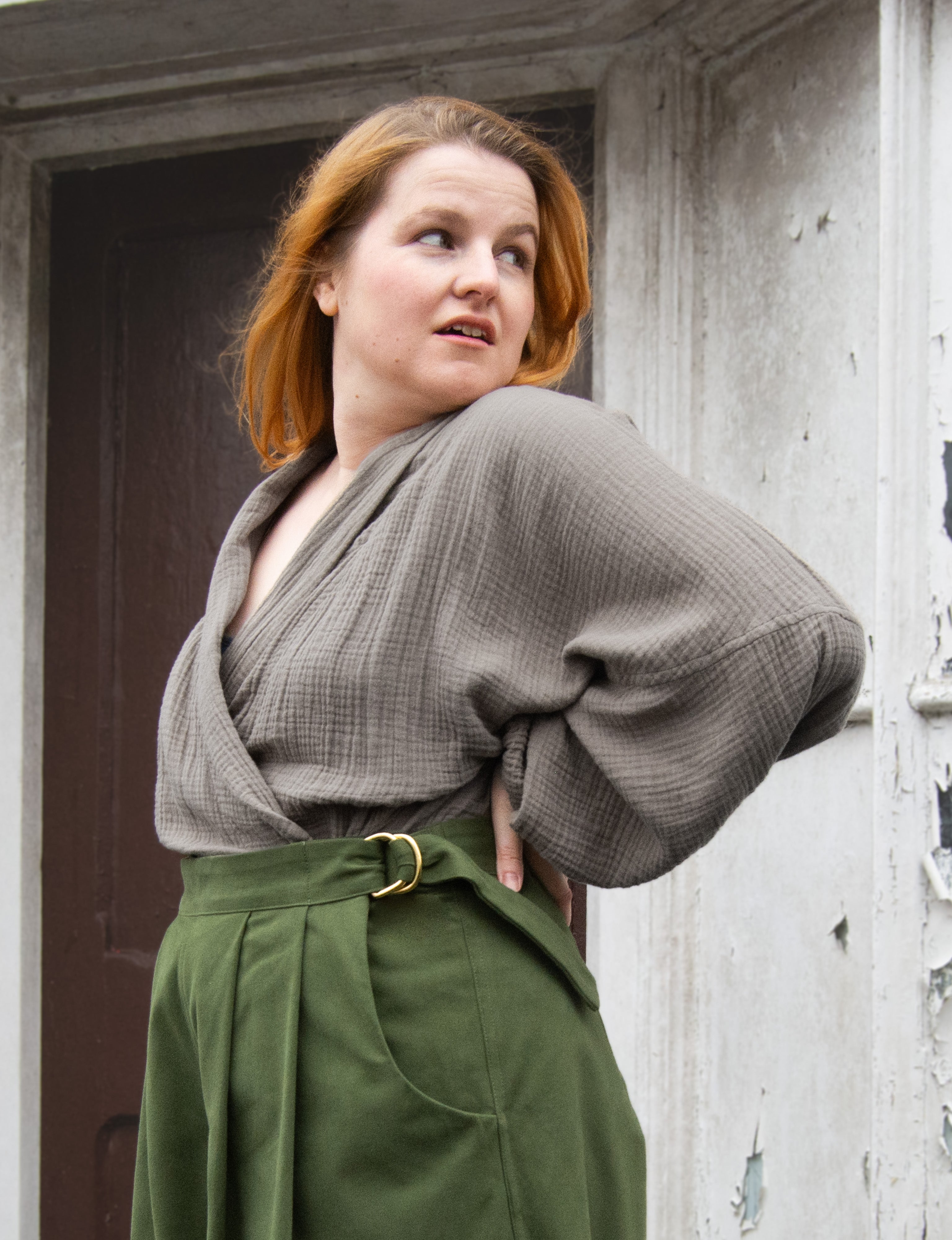 The Solstice Shirt in Mushroom double gauze - House of Flint