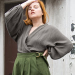 The Solstice Shirt in Mushroom double gauze - House of Flint