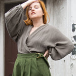 The Solstice Shirt in Mushroom double gauze - House of Flint