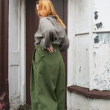 The Margo Trousers in Forest green twill - House of Flint