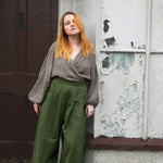 The Margo Trousers in Forest green twill - House of Flint