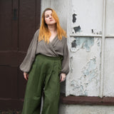 The Margo Trousers in Forest green twill - House of Flint