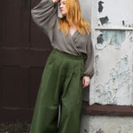The Margo Trousers in Forest green twill - House of Flint