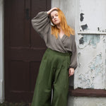 The Margo Trousers in Forest green twill - House of Flint