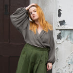 The Solstice Shirt in Mushroom double gauze - House of Flint