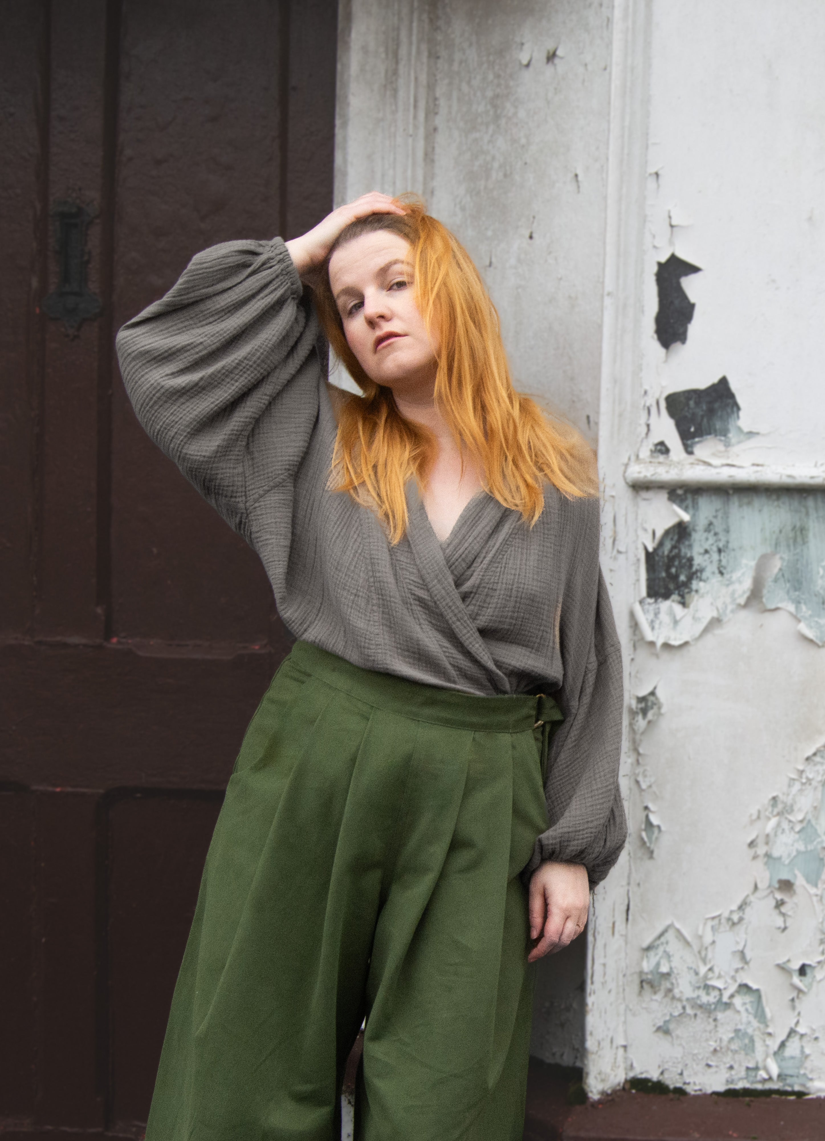 The Solstice Shirt in Mushroom double gauze - House of Flint