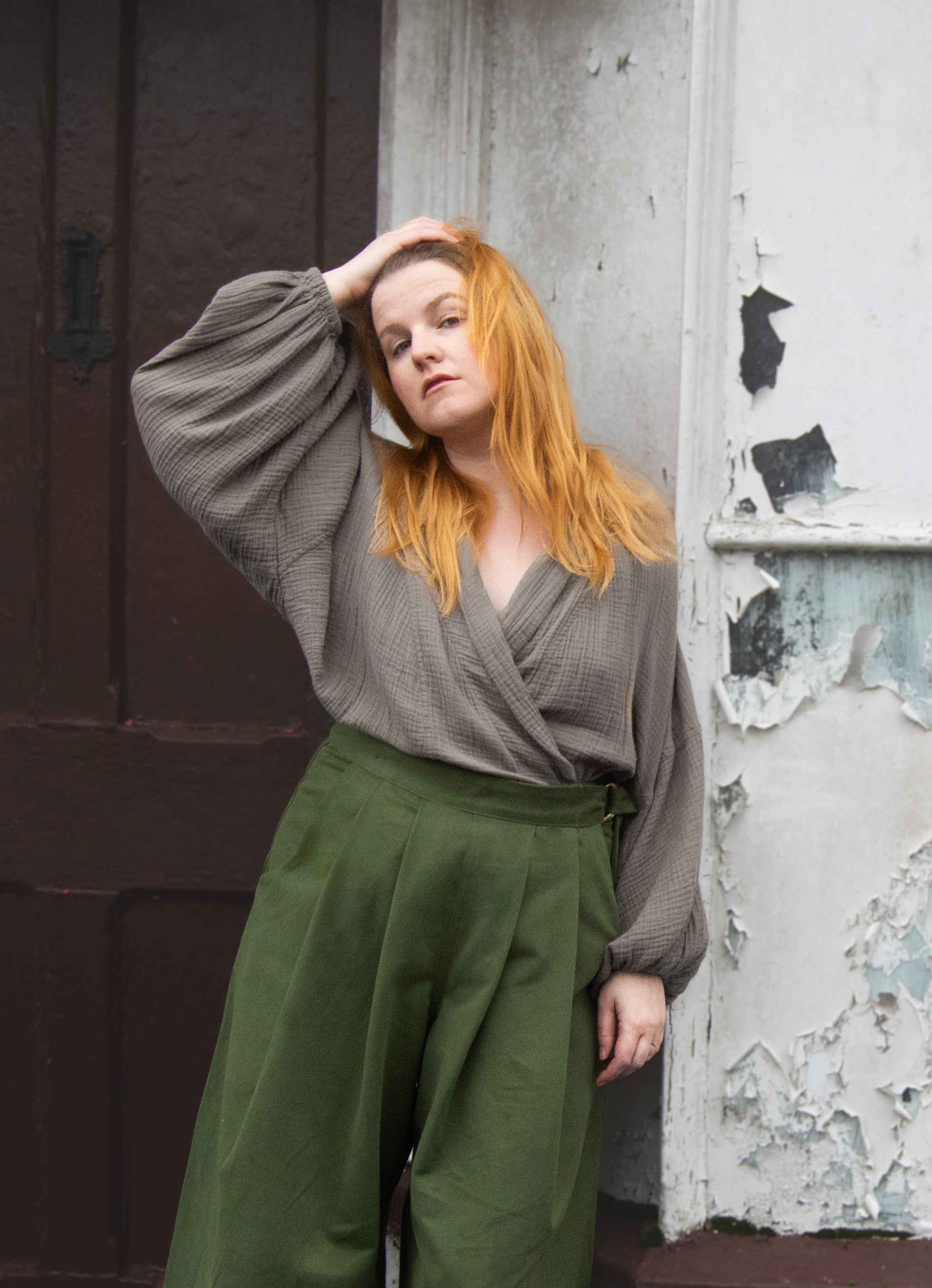 The Solstice Shirt in Mushroom double gauze - House of Flint