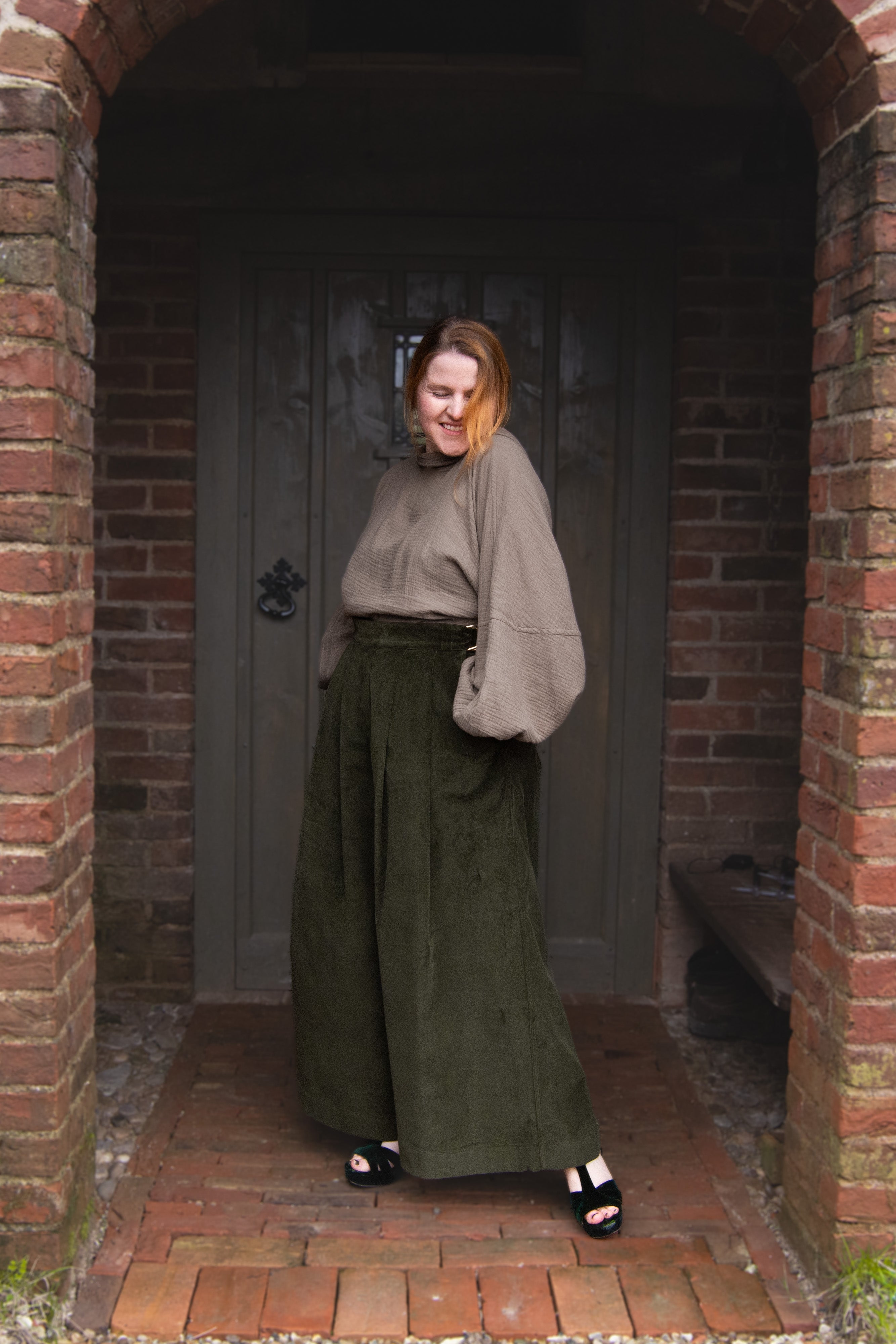 The Margo Trousers in Olive corduroy - House of Flint