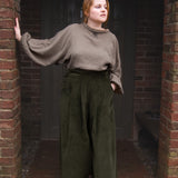 The Margo Trousers in Olive corduroy - House of Flint