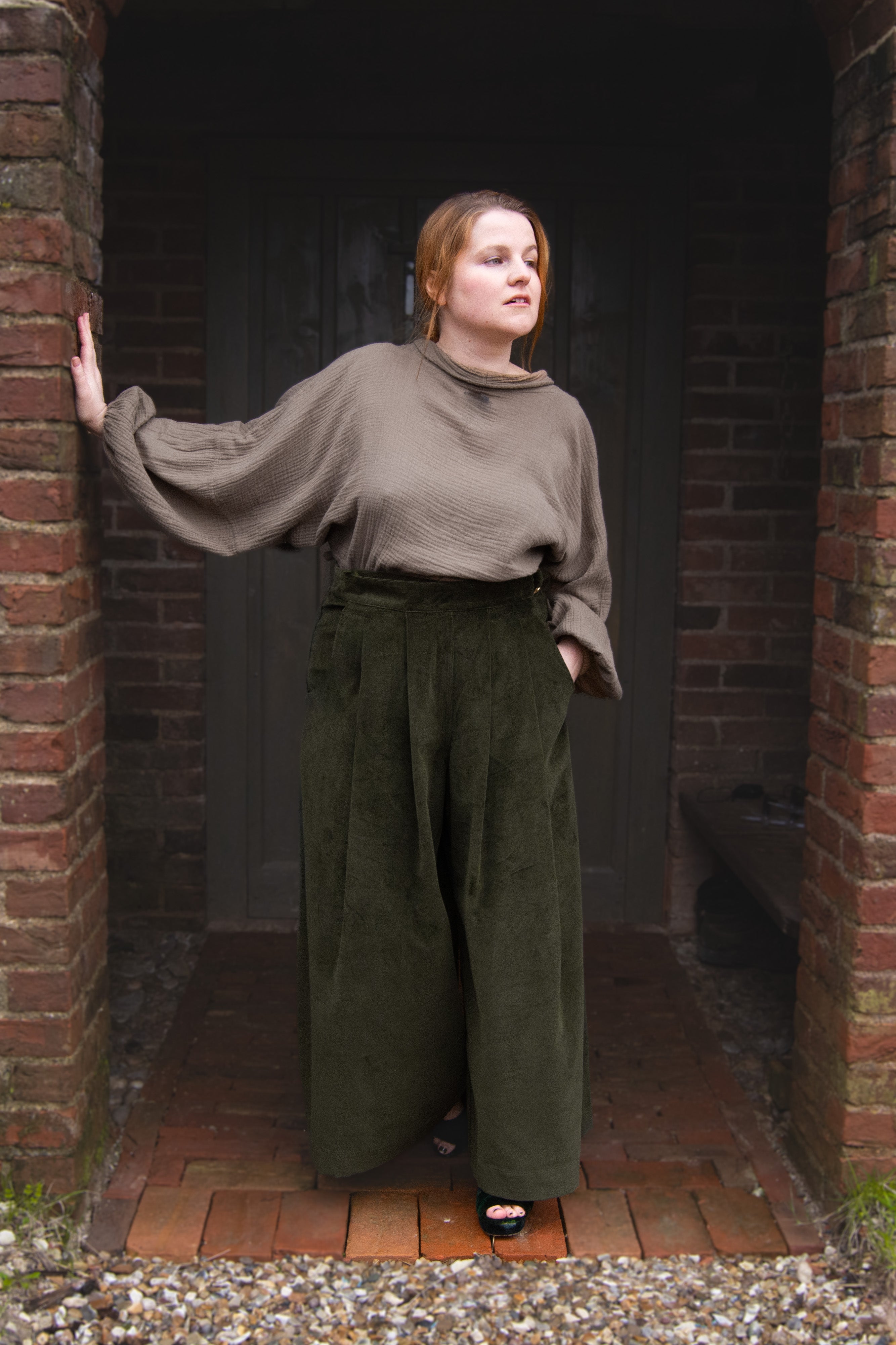 The Margo Trousers in Olive corduroy - House of Flint