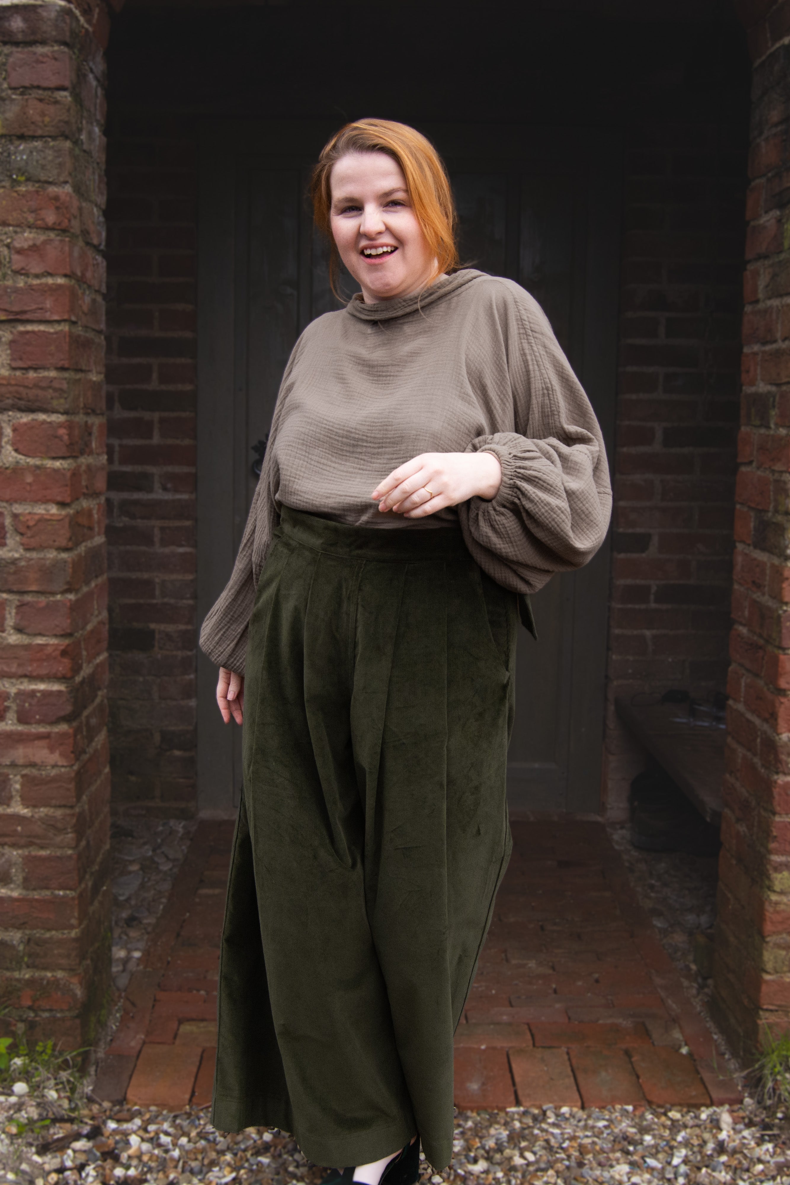 The Margo Trousers in Olive corduroy - House of Flint