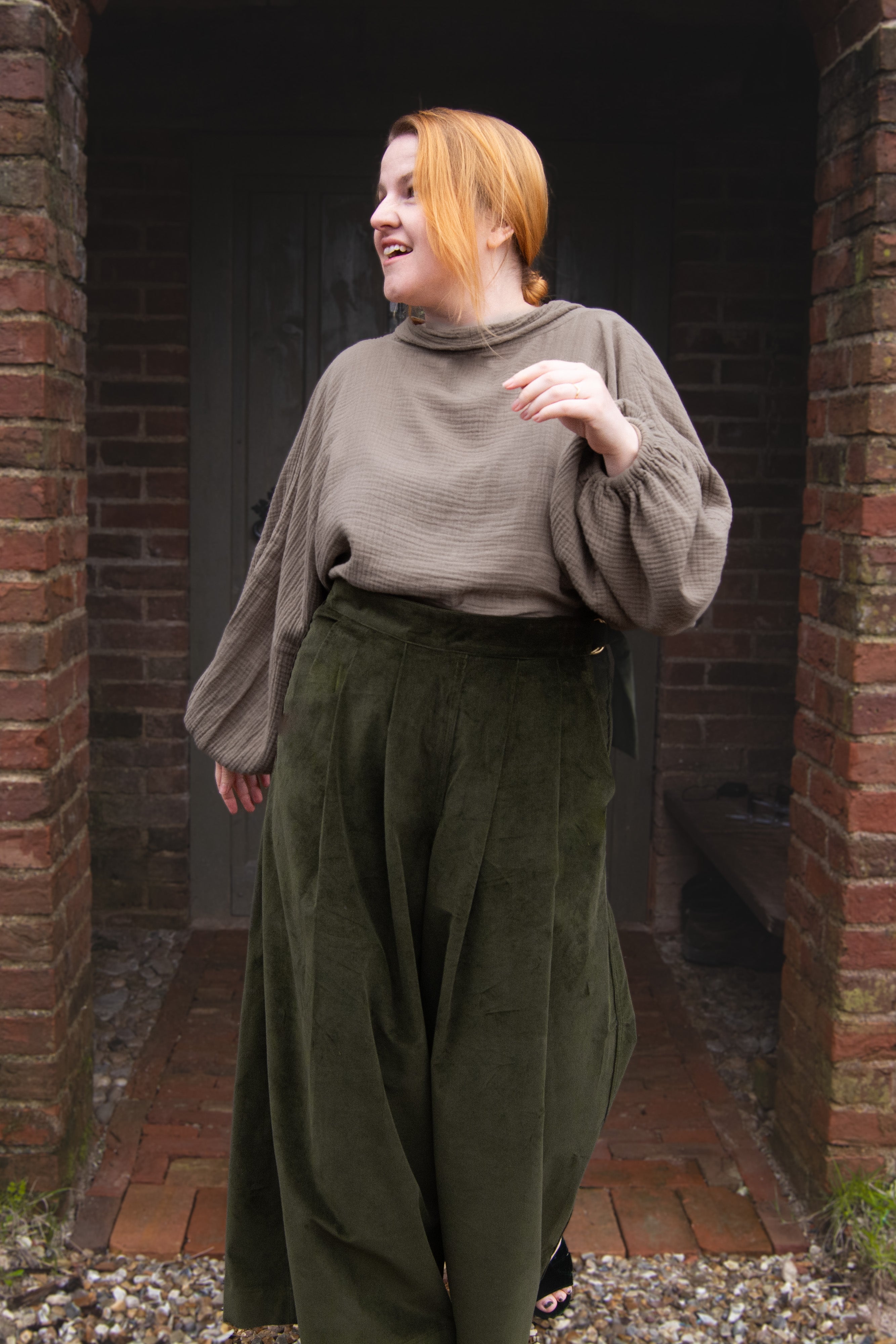 The Margo Trousers in Olive corduroy - House of Flint