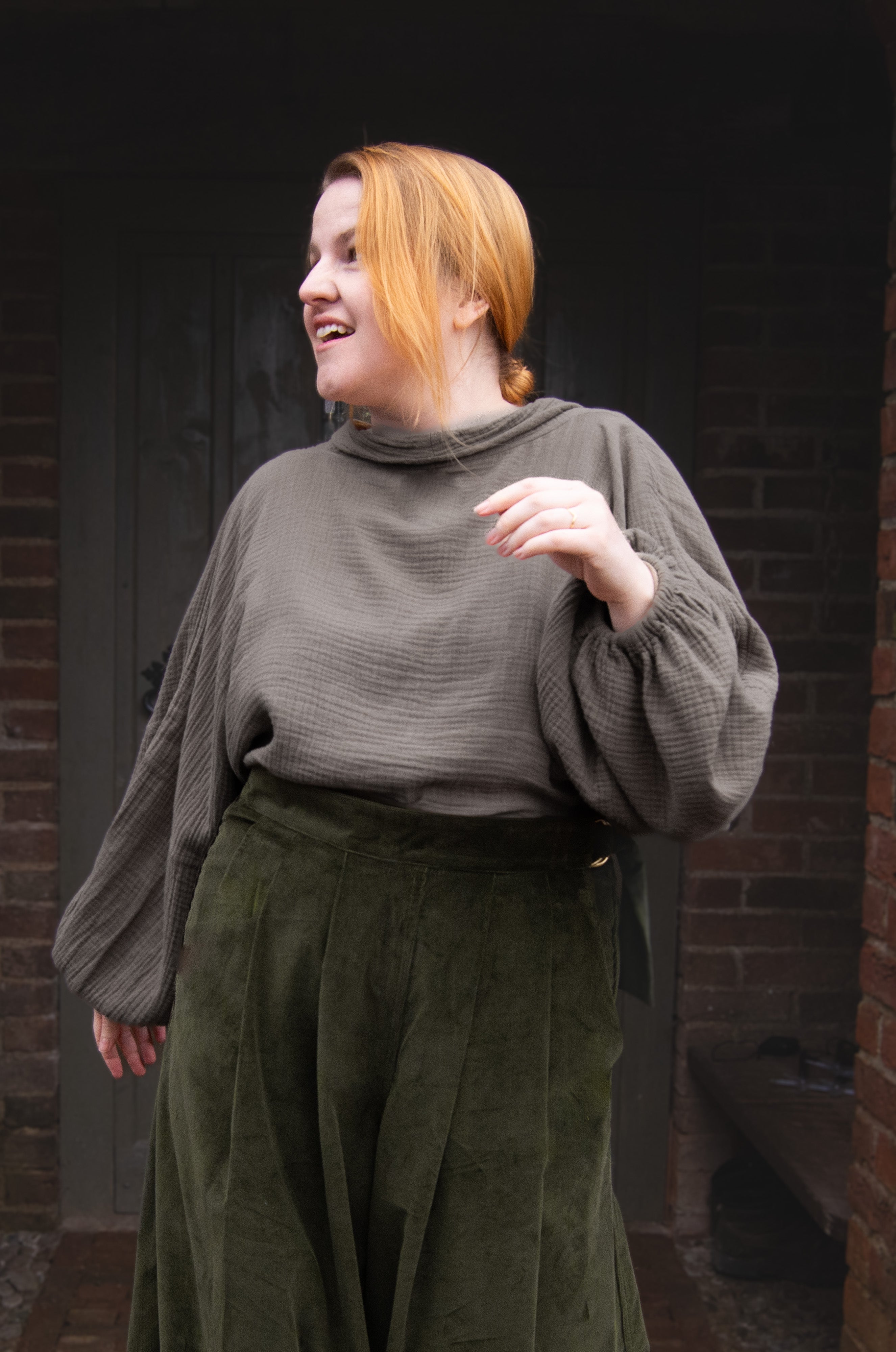 The Solstice Shirt in Mushroom double gauze - House of Flint