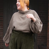 The Solstice Shirt in Mushroom double gauze - House of Flint