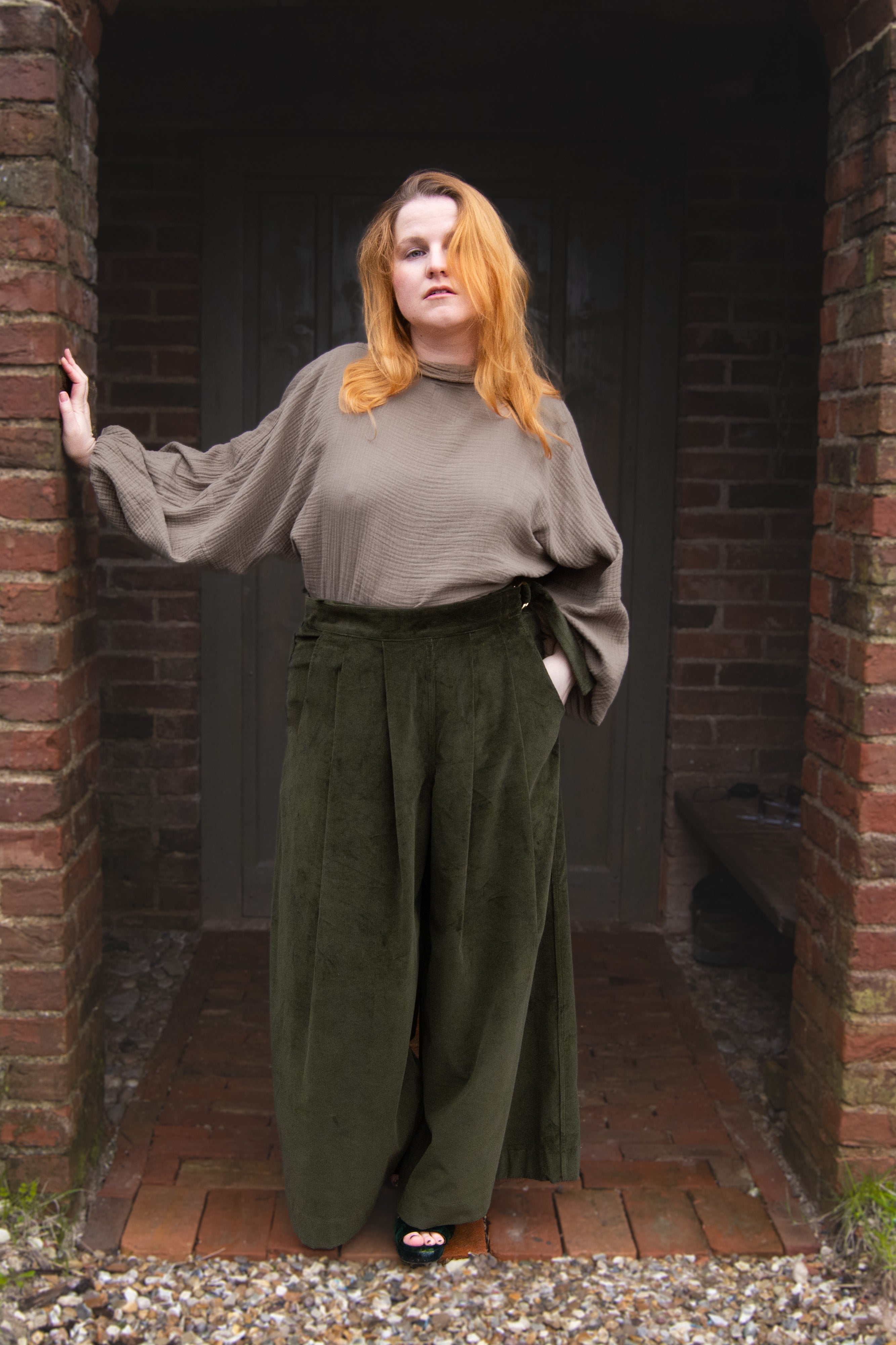 The Margo Trousers in Olive corduroy - House of Flint