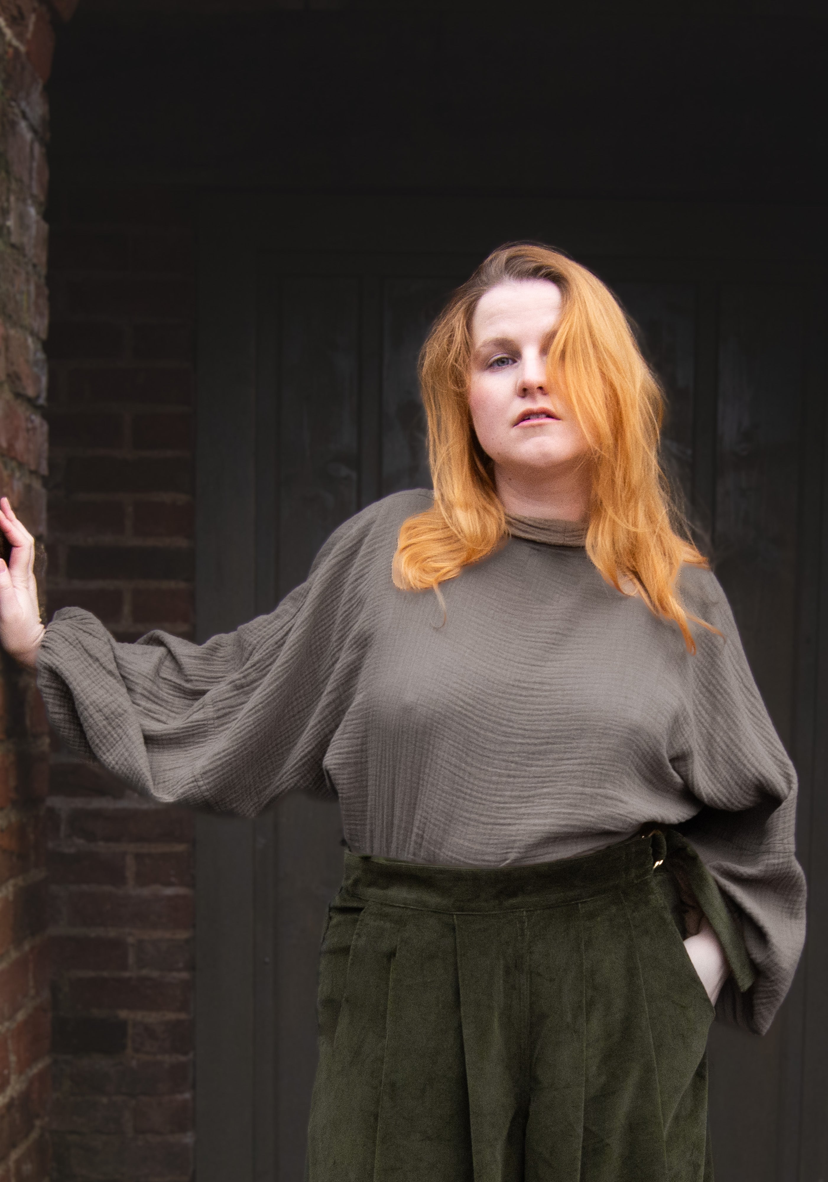 The Solstice Shirt in Mushroom double gauze - House of Flint