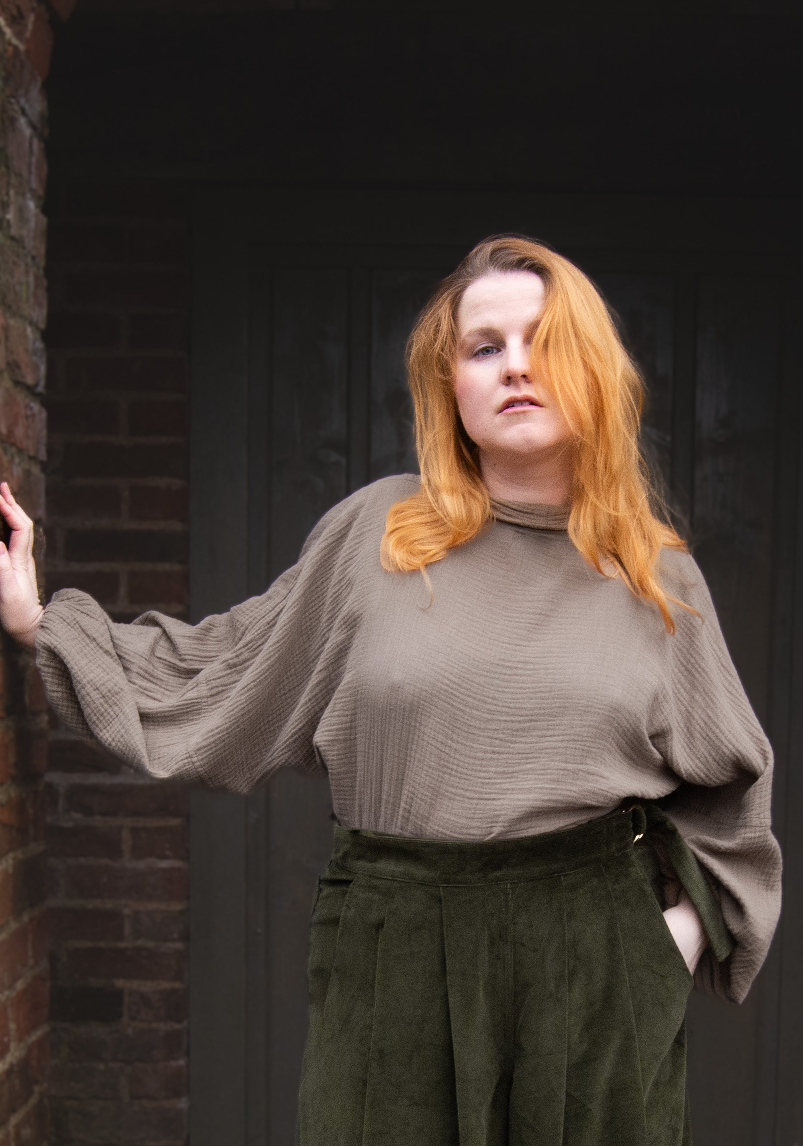 The Solstice Shirt in Mushroom double gauze - House of Flint