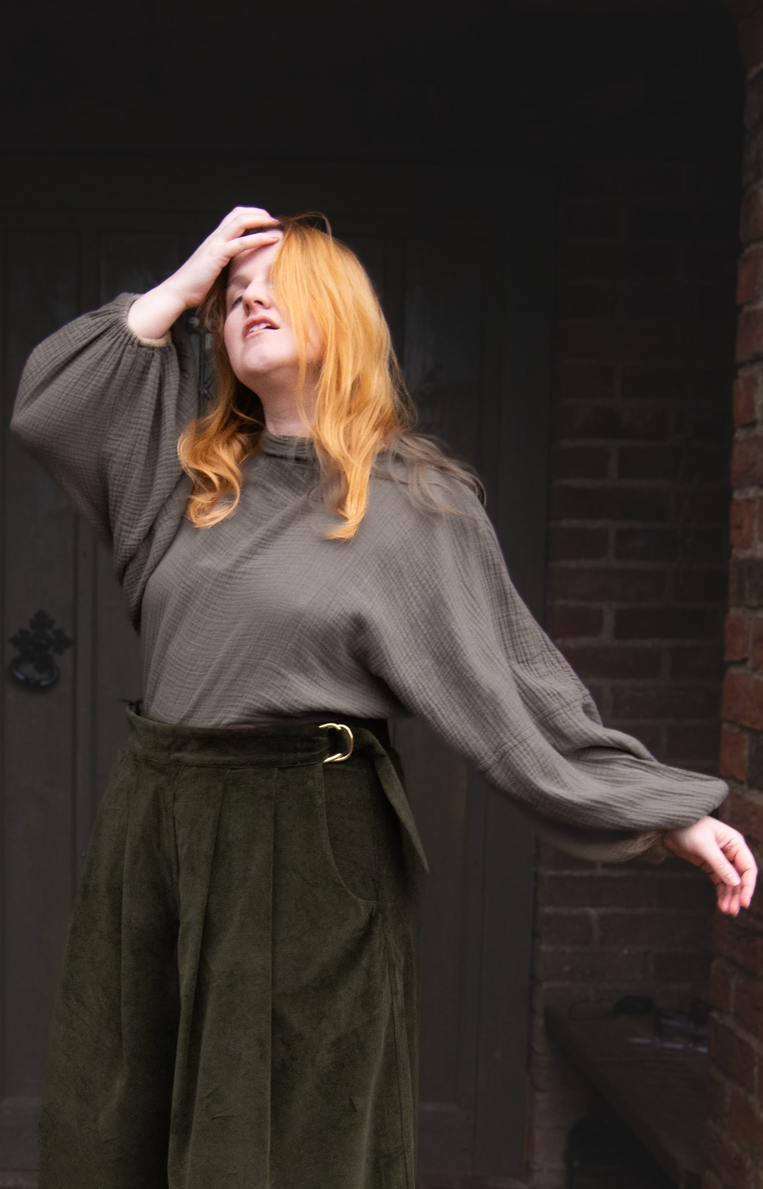 The Solstice Shirt in Mushroom double gauze - House of Flint