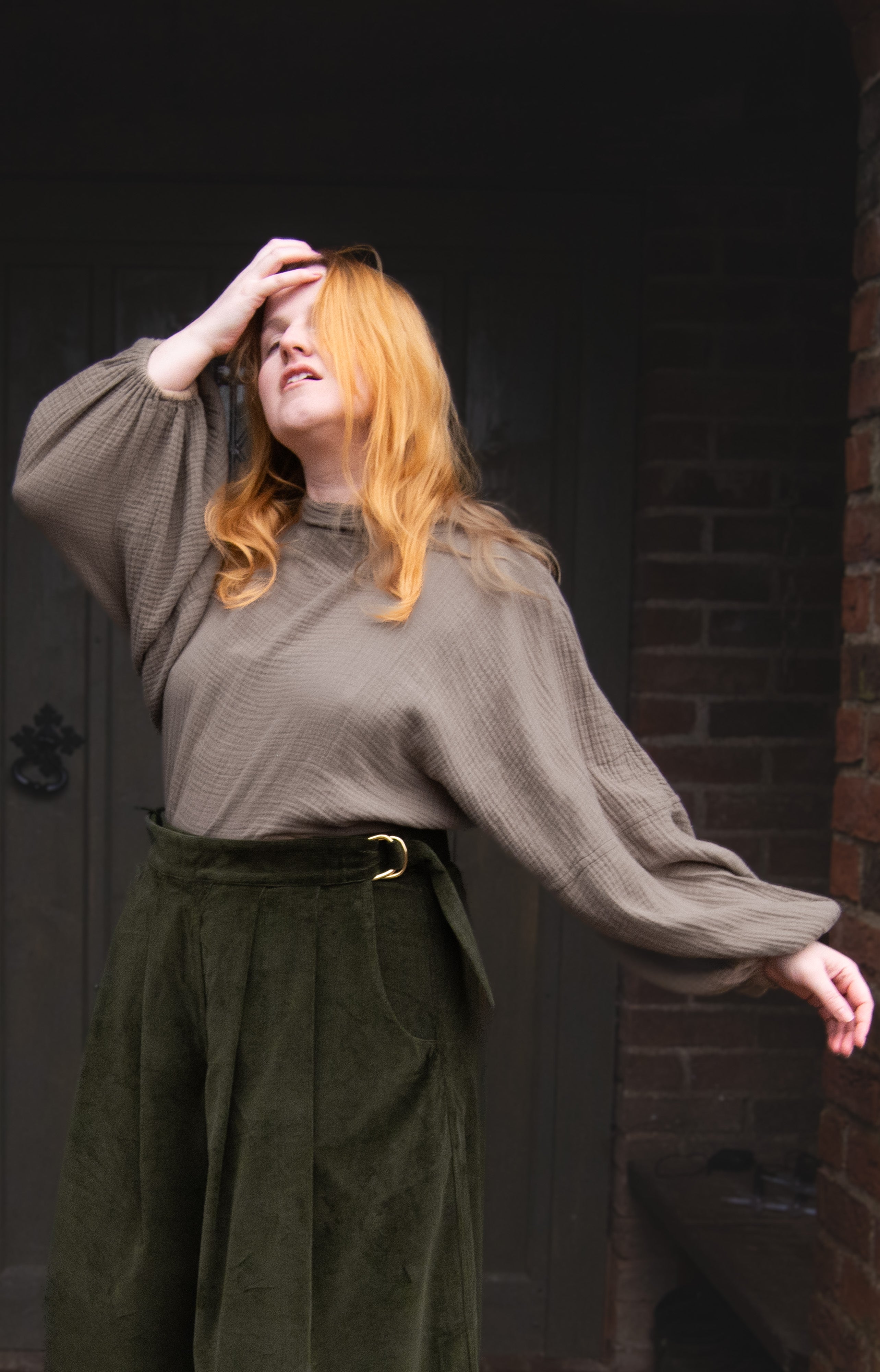 The Solstice Shirt in Mushroom double gauze - House of Flint