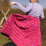 The Oak Skirt - Pink + Red check - House of Flint