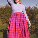 The Oak Skirt - Pink + Red check - House of Flint