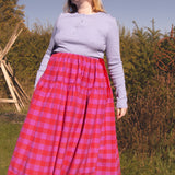 The Oak Skirt - Pink + Red check - House of Flint