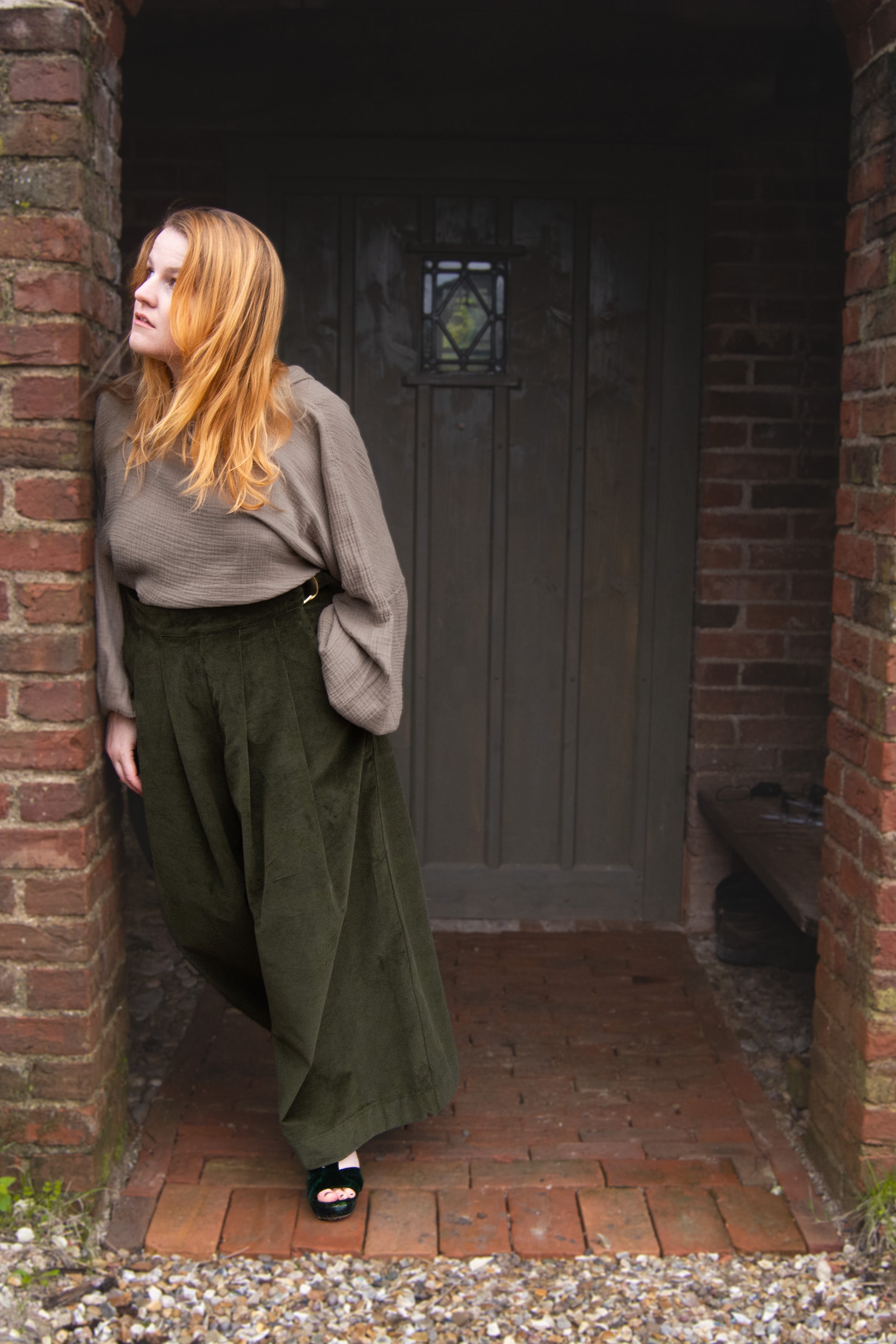 The Margo Trousers in Olive corduroy - House of Flint