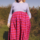 The Oak Skirt - Pink + Red check - House of Flint