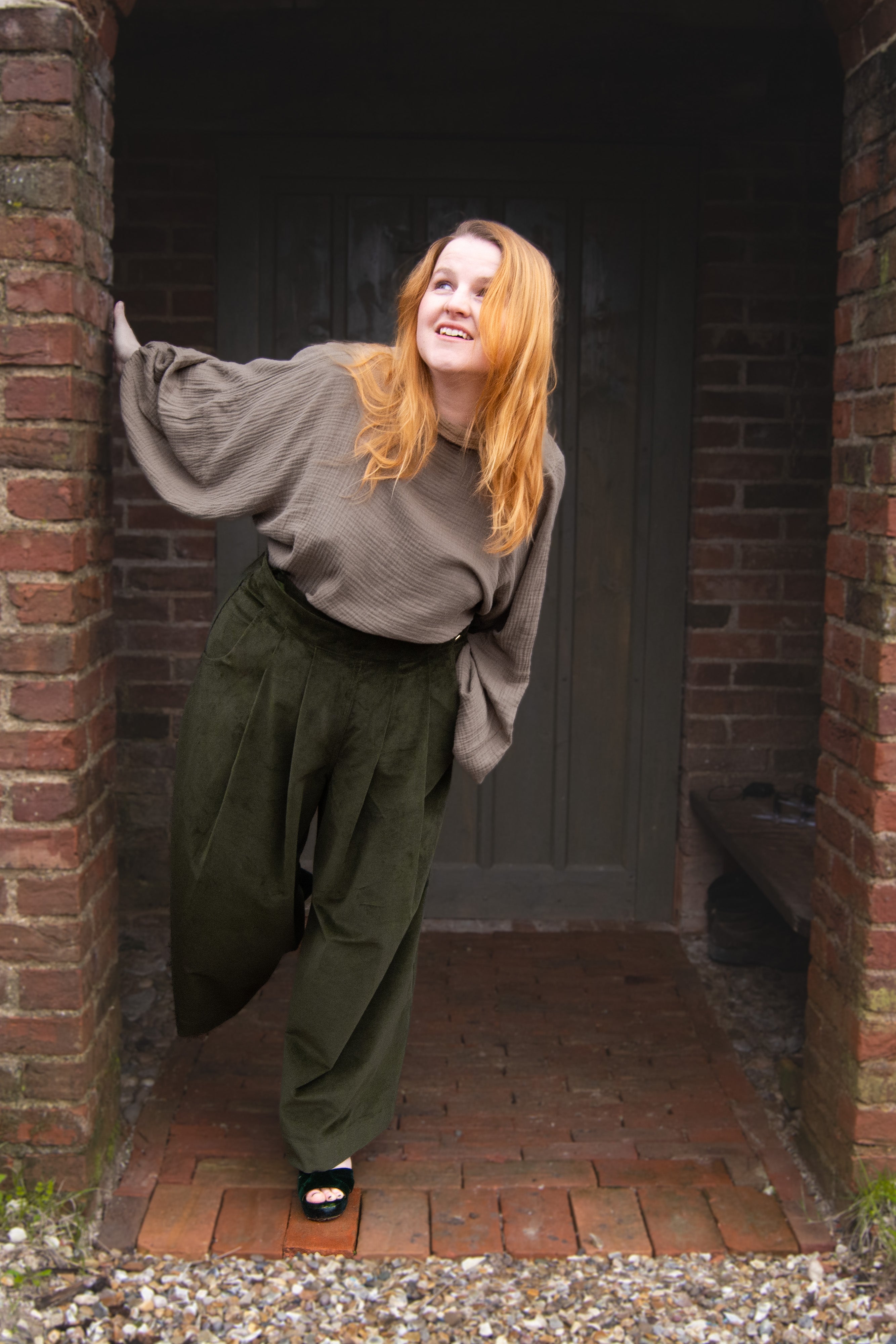The Margo Trousers in Olive corduroy - House of Flint
