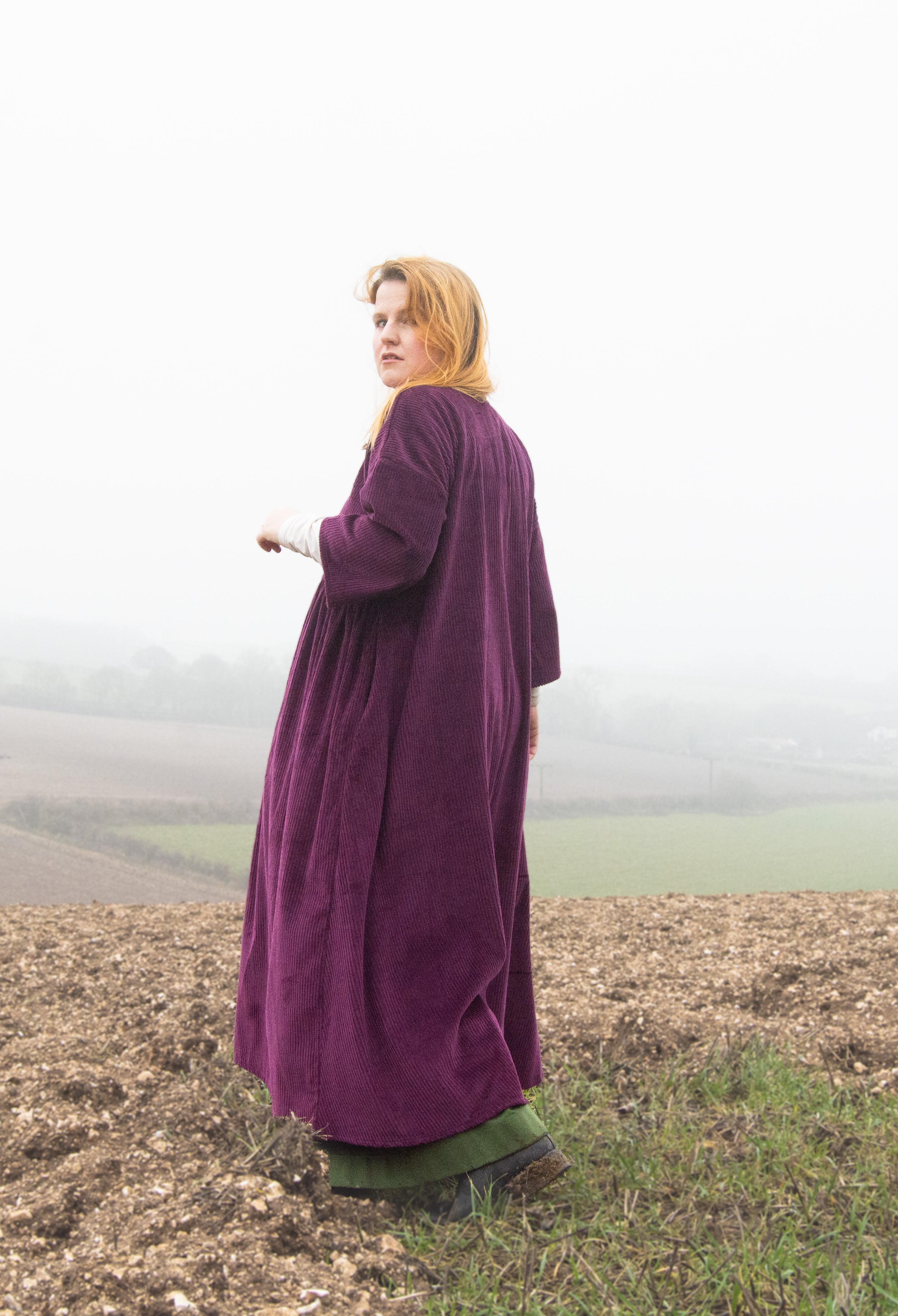 The Hybrid Dress in purple corduroy - House of Flint