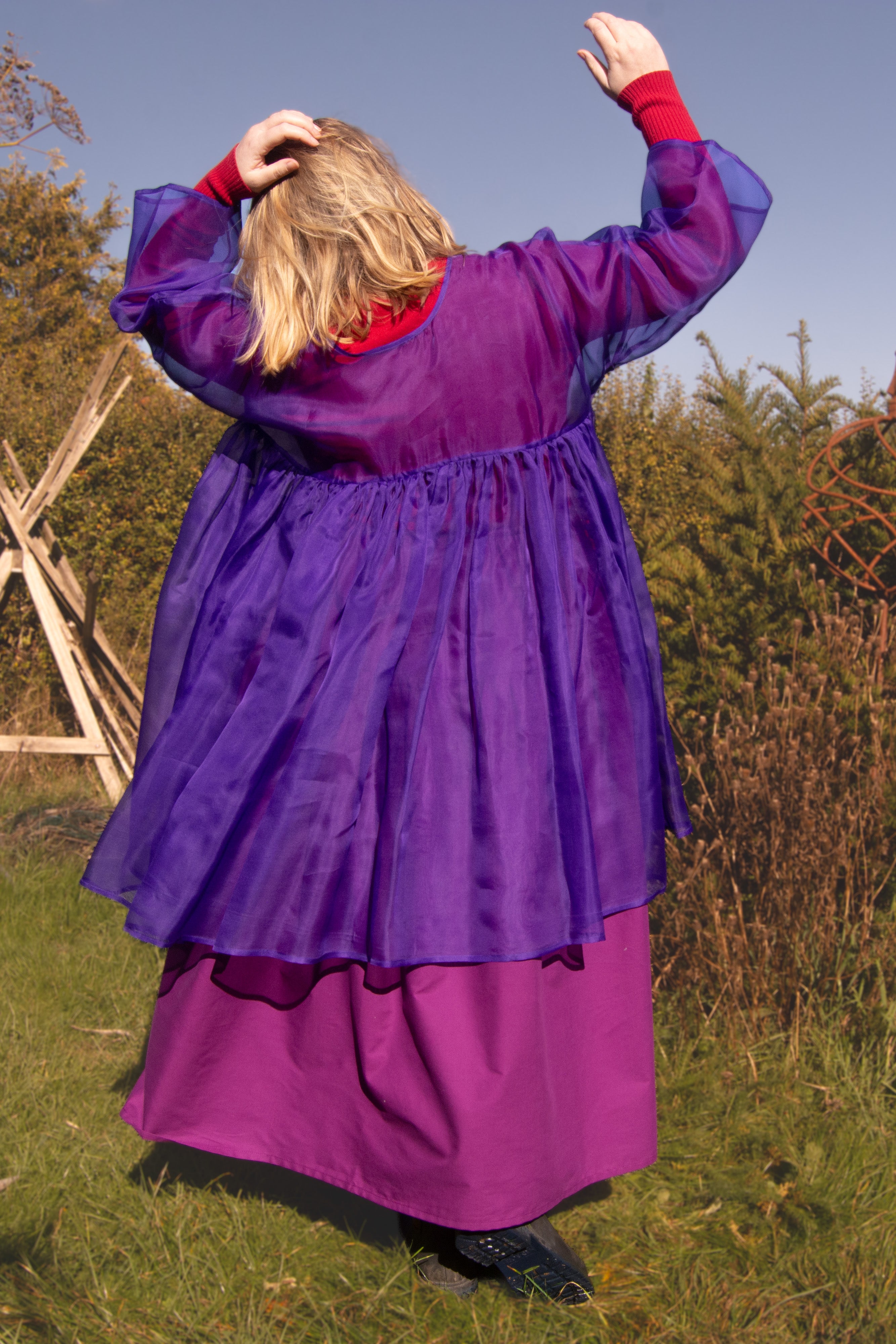 The Everything Tunic in Purple silk organza - House of Flint