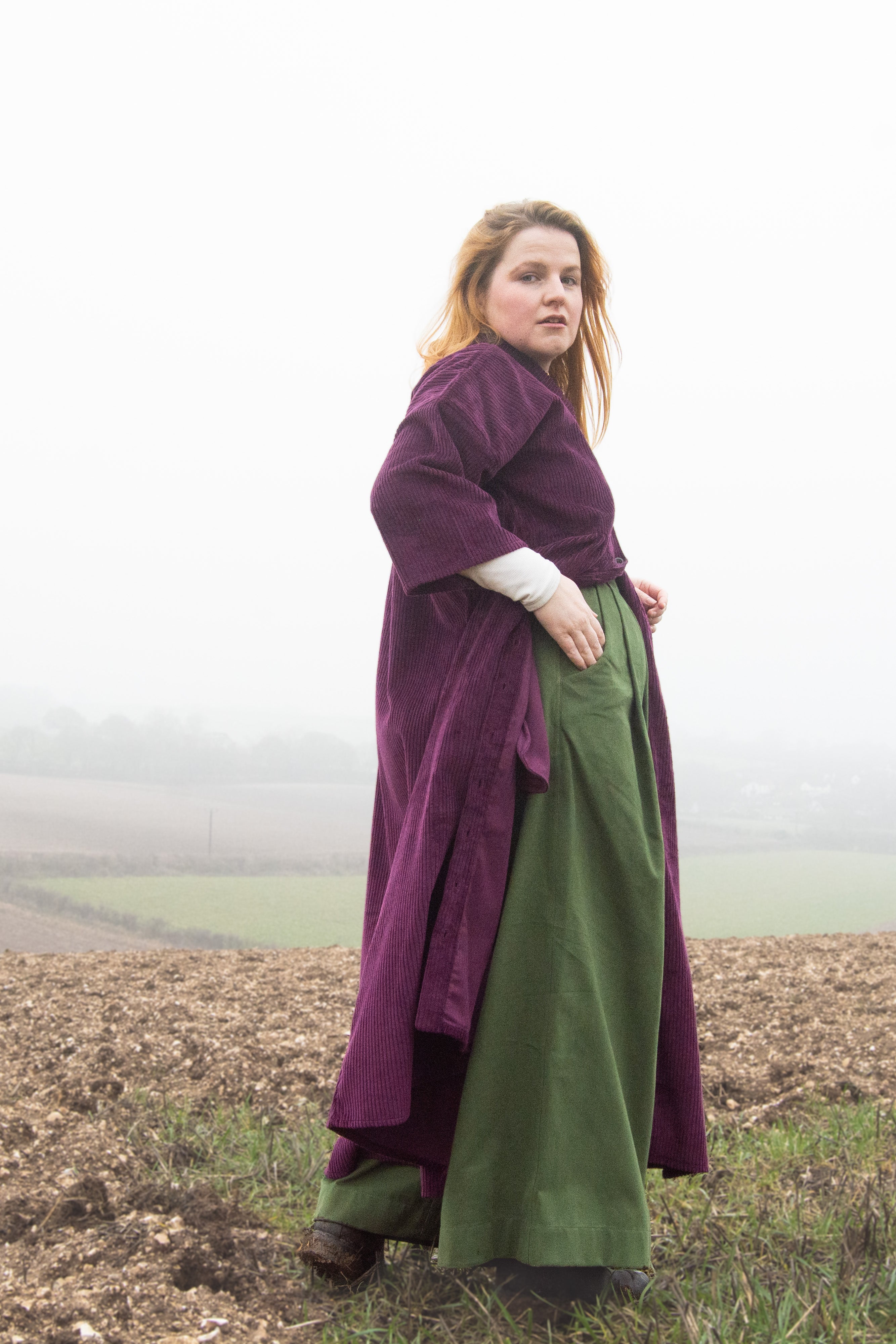 The Hybrid Dress in purple corduroy - House of Flint