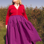 The Oak Skirt - Magenta cotton - House of Flint