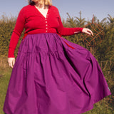 The Oak Skirt - Magenta cotton - House of Flint