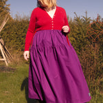 The Oak Skirt - Magenta cotton - House of Flint