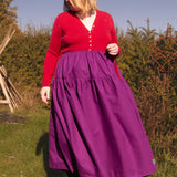 The Oak Skirt - Magenta cotton - House of Flint