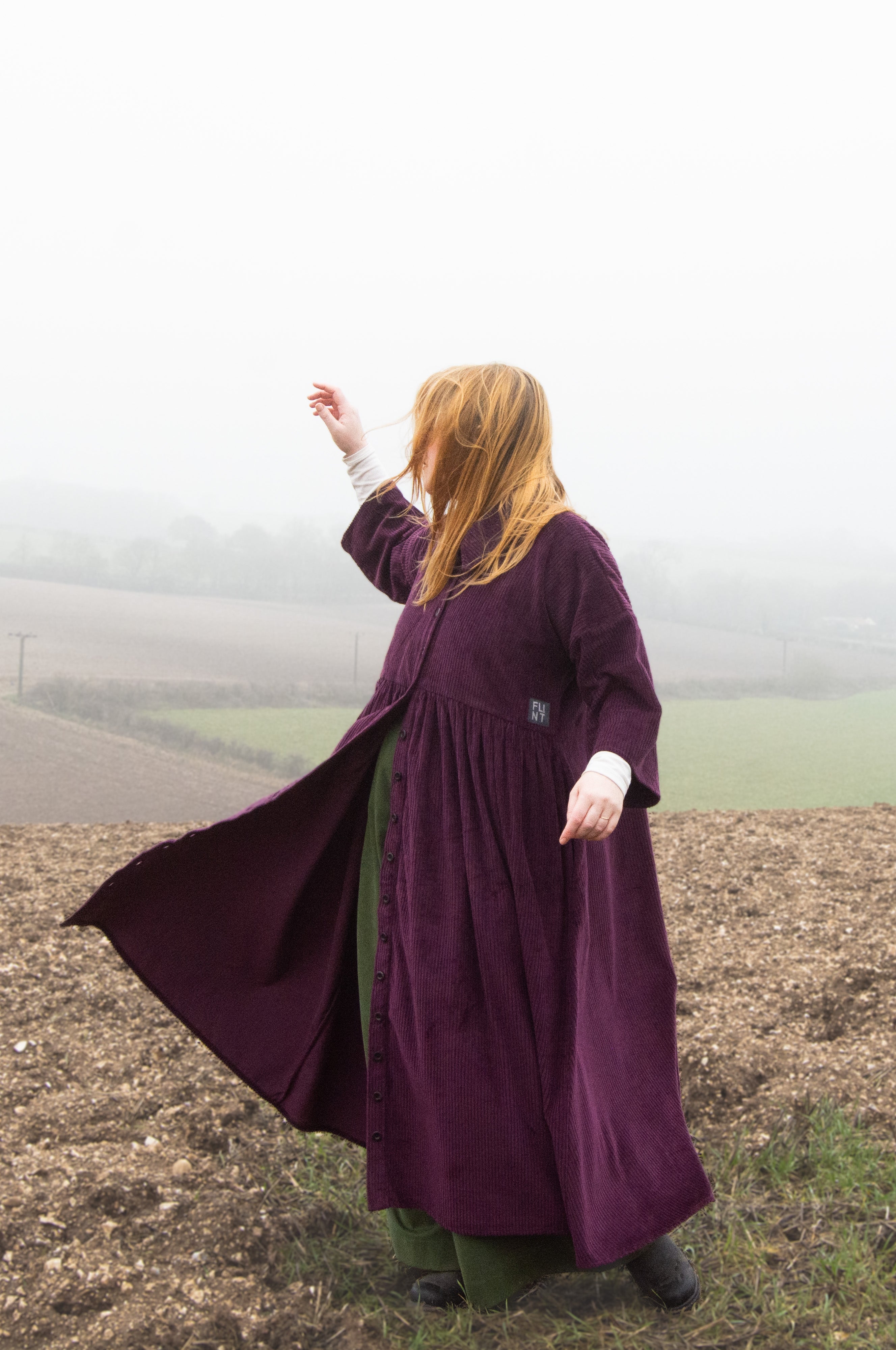 The Hybrid Dress in purple corduroy - House of Flint